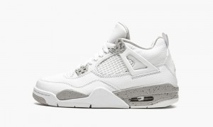 Nike Air Jordan 4 Retro GS 'White Oreo' Skor Barn Vita Grå Svarta Röda | 185-KSOLCP