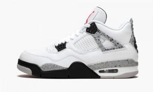 Nike Air Jordan 4 Retro OG 'White Cement' Skor Herr Vita Röda Svarta Grå | 462-PYMFRL