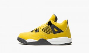 Nike Air Jordan 4 Retro PS 'Lightning' Skor Barn Gula Mörkblå Grå | 025-ILCESB