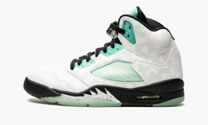 Nike Air Jordan 5 'Island Green' Skor Herr Vita Svarta Vita Gröna | 097-BOZTLM