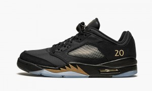 Nike Air Jordan 5 Low 'Class of 2021' Skor Herr Svarta Metal Guld | 849-GYPOVT