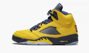 Nike Air Jordan 5 Retro SE 'Michigan' Skor Herr Gula Marinblå | 190-MZFLNG