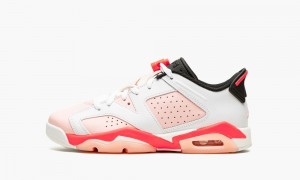 Nike Air Jordan 6 Low GS 'Atmosphere' Skor Barn Vita Rosa Röda | 174-AWYDTH