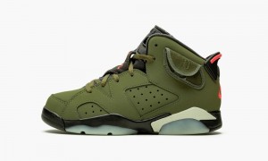 Nike Air Jordan 6 PS 'Cactus Jack - Travis Scott' Skor Barn Olivgröna Svarta | 106-HEFICN