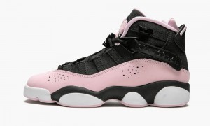 Nike Air Jordan 6 RINGS Skor Barn Svarta Rosa Mörkgrå | 923-HNVTKE