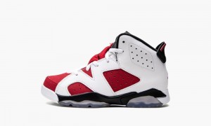 Nike Air Jordan 6 Retro BP 'Carmine' Skor Barn Vita Svarta Röda | 534-HYUNZW