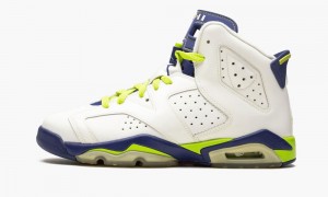 Nike Air Jordan 6 Retro GG 'Fierce Green' Skor Barn Vita | 056-HNVGQT