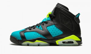 Nike Air Jordan 6 Retro GG 'Turbo Green' Skor Barn Svarta Gröna | 674-RGTPQH