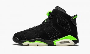 Nike Air Jordan 6 Retro GS 'Electric Green' Skor Barn Svarta Gröna | 375-TAVCXG