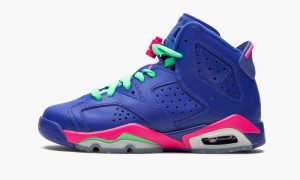 Nike Air Jordan 6 Retro (GS) 'Game Royal' Skor Barn Blå Olika Färger | 976-FBKLEX