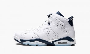 Nike Air Jordan 6 Retro GS 'Midnight Navy 2022' Skor Barn Vita Marinblå | 713-EOUVHA