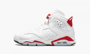 Nike Air Jordan 6 Retro GS 'Red Oreo' Skor Barn Vita Röda Svarta | 073-EFQLPV