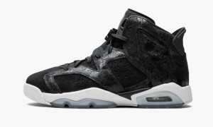 Nike Air Jordan 6 Retro PREM HC GG 'Heiress - Black Mocka' Skor Barn Svarta Vita Röda | 059-FSWVXQ