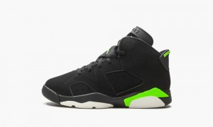 Nike Air Jordan 6 Retro PS 'Electric Green' Skor Barn Svarta Gröna | 704-ZDYMTU