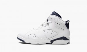 Nike Air Jordan 6 Retro PS 'Midnight Navy 2022' Skor Barn Vita Marinblå | 842-JRPCEY