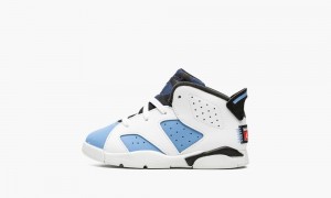 Nike Air Jordan 6 Retro TD 'UNC' Skor Barn Blå Vita | 604-RXVDYF