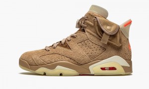 Nike Air Jordan 6 Retro 'Travis Scott - British Khaki' Skor Herr Khaki | 408-YBWPSC