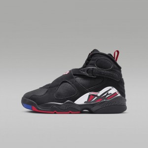 Nike Air Jordan 8 Retro Skor Barn Svarta Vita Röda | 409-LHUEYJ