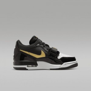 Nike Air Jordan Legacy 312 Low Skor Barn Svarta Vita Metal Guld | 427-LUMEQS