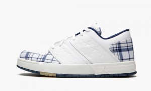 Nike Air Jordan Nu Retro 1 Skor Barn Vita Marinblå | 125-LXGWMF