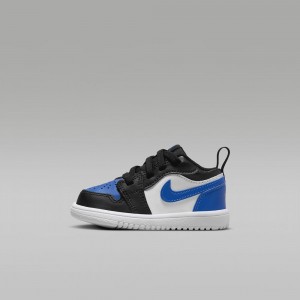 Nike Jordan 1 Low Alt Skor Barn Svarta Vita Kungsblått Blå | 972-HTOSKF