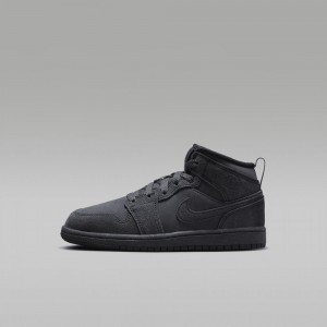 Nike Jordan 1 Mid SE Craft Skor Barn Mörkgrå Röda Svarta | 452-XNAGBY