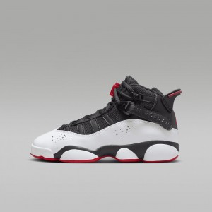 Nike Jordan 6 Rings Skor Barn Svarta Vita Röda | 340-JXTOMC