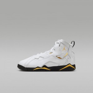 Nike Jordan True Flight Skor Barn Vita Svarta Gula | 054-GOETMH