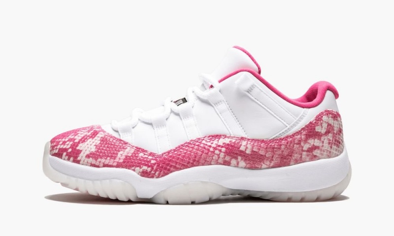 Nike Air Jordan 11 Retro Low \'Pink Snakeskin\' Skor Dam Vita Svarta Rosa | 375-QZTMYR