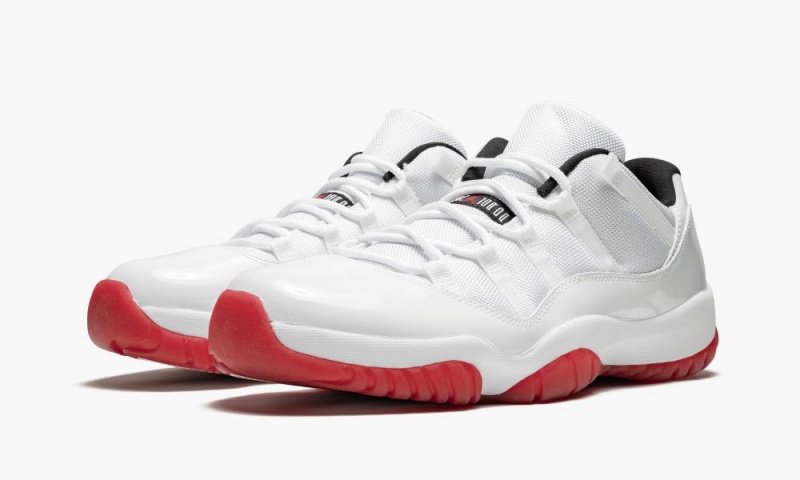 Nike Air Jordan 11 Retro Low 'White/Varsity Red' Skor Herr Vita Röda Svarta | 356-SBGUWM