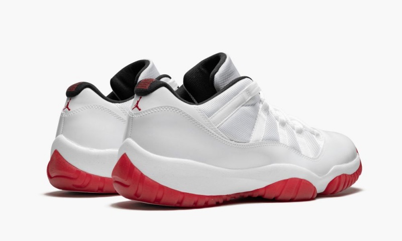 Nike Air Jordan 11 Retro Low 'White/Varsity Red' Skor Herr Vita Röda Svarta | 356-SBGUWM