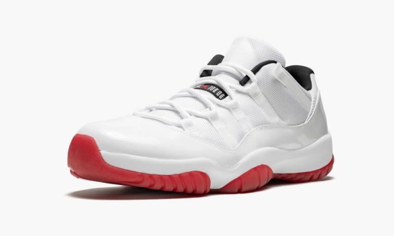 Nike Air Jordan 11 Retro Low 'White/Varsity Red' Skor Herr Vita Röda Svarta | 356-SBGUWM