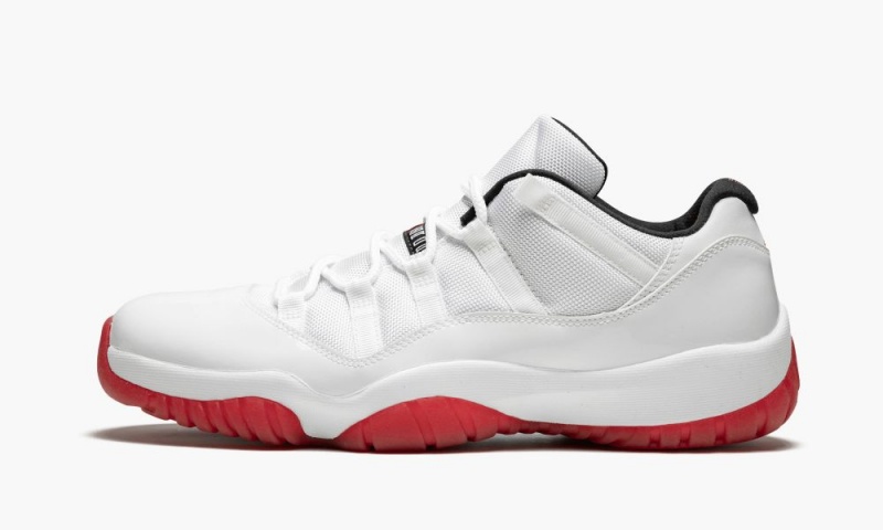 Nike Air Jordan 11 Retro Low \'White/Varsity Red\' Skor Herr Vita Röda Svarta | 356-SBGUWM