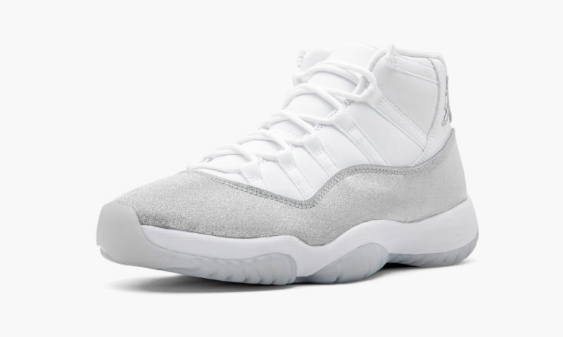 Nike Air Jordan 11 Retro 'METALLIC SILVER' Skor Dam Vita Metal Silver | 375-EODGPY