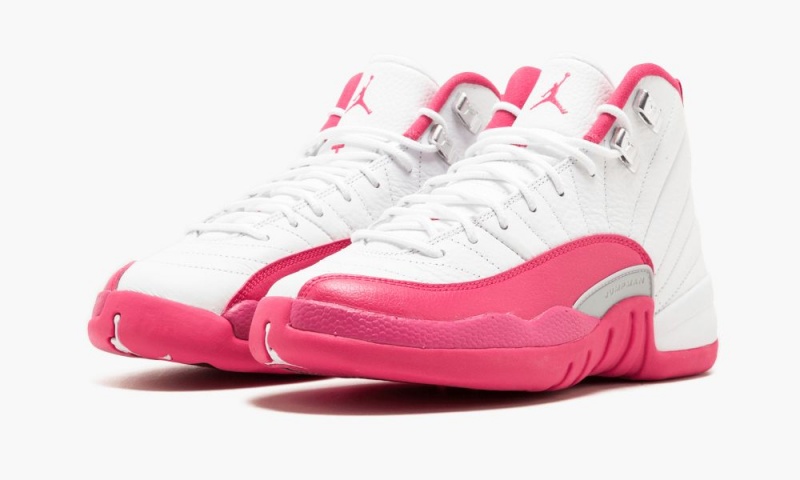 Nike Air Jordan 12 Retro GG 'Valentine's Day' Skor Barn Vita Rosa Silver | 876-DJNOUK