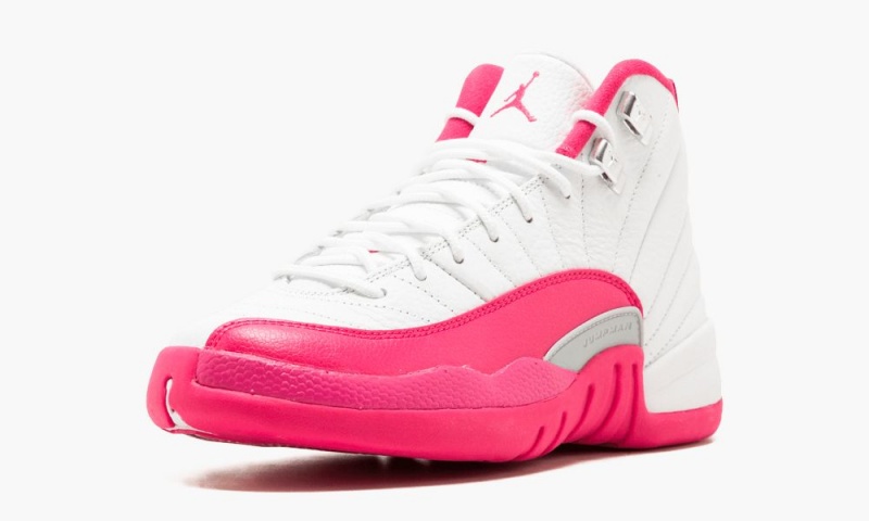 Nike Air Jordan 12 Retro GG 'Valentine's Day' Skor Barn Vita Rosa Silver | 876-DJNOUK