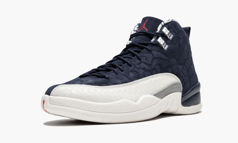 Nike Air Jordan 12 Retro PRM 'International Flight' Skor Herr Marinblå Vita Röda | 625-LTAWPF