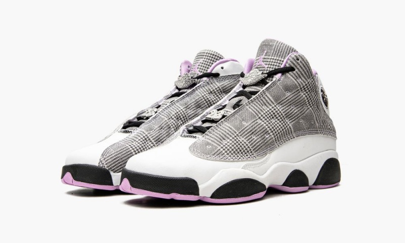 Nike Air Jordan 13 Retro GS 'Houndstooth' Skor Barn Vita Svarta Lila Metal | 984-GIQFNJ