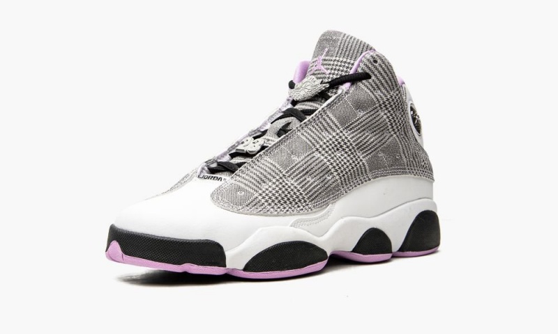 Nike Air Jordan 13 Retro GS 'Houndstooth' Skor Barn Vita Svarta Lila Metal | 984-GIQFNJ