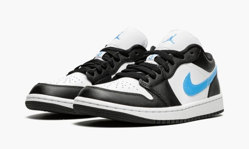 Nike Air Jordan 1 Low 'Black / University Blue' Skor Dam Svarta Blå Vita | 264-JYCQDV