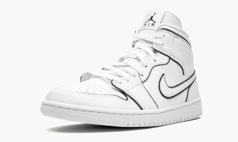 Nike Air Jordan 1 Mid 'Iridescent Outline' Skor Dam Vita | 270-TPXIED