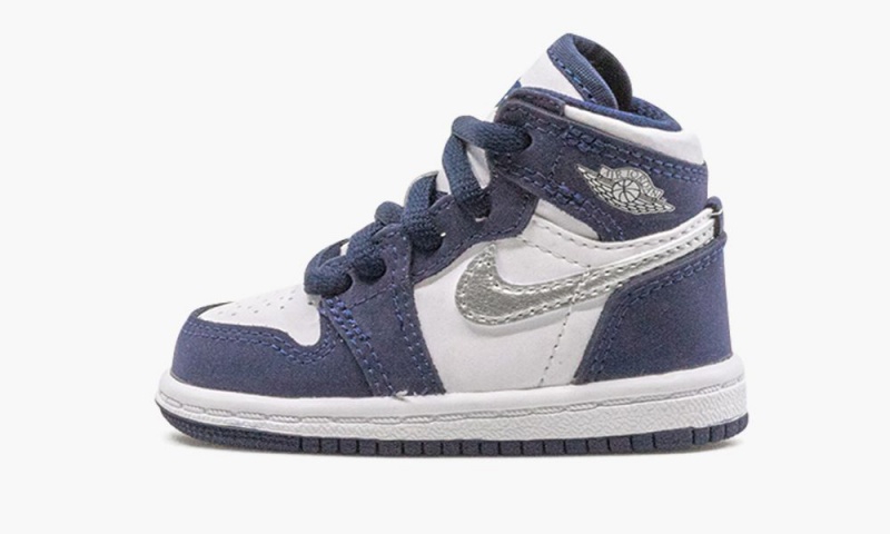 Nike Air Jordan 1 Retro High CO.JP \'Midnight Navy\' Skor Barn Vita Metal Silver | 523-BIQLSN