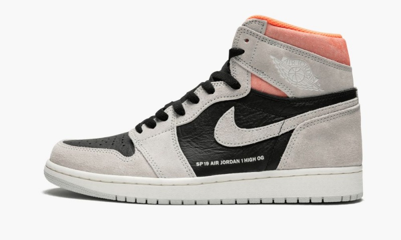 Nike Air Jordan 1 Retro High OG \'Neutrala Grey/Hyper Crimson\' Skor Herr Grå Svarta | 723-AHWTFE