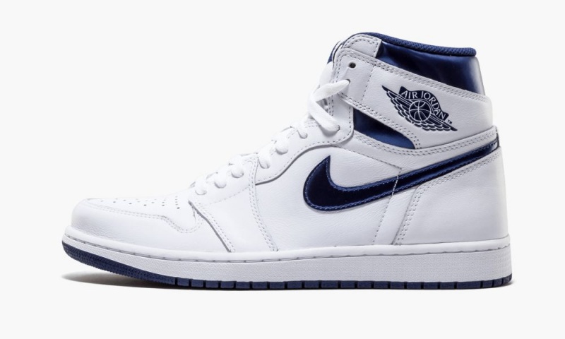 Nike Air Jordan 1 Retro \'Metallic Navy\' Skor Herr Vita Marinblå | 409-DMXQYV