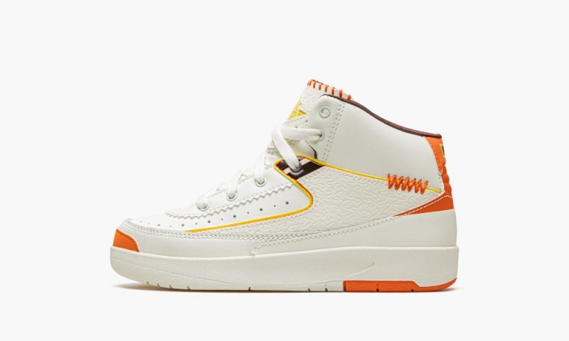 Nike Air Jordan 2 PS \'Maison Chateau Rouge\' Skor Barn Vita Orange | 847-HYUJTN