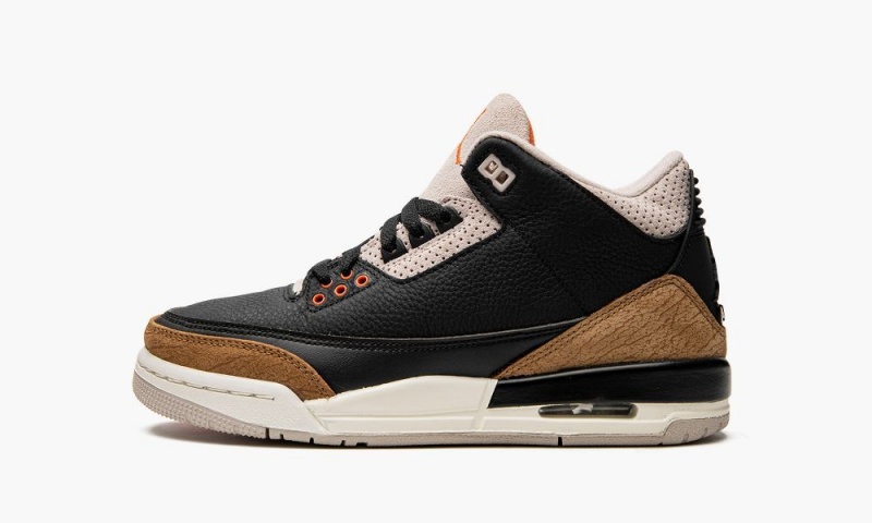 Nike Air Jordan 3 GS \'Desert Elephant\' Skor Barn Svarta Orange Khaki Grå | 286-NZQFCM