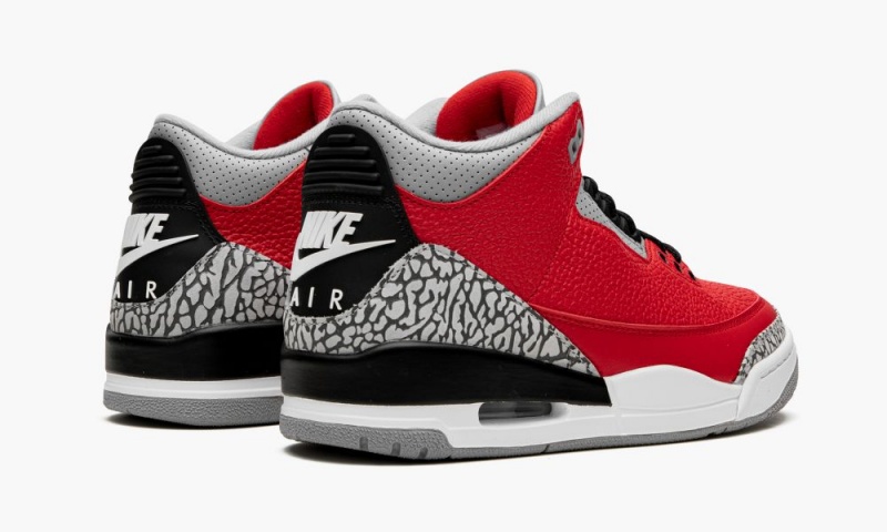 Nike Air Jordan 3 Retro 'Red Cement/Unite' Skor Herr Röda Grå Svarta | 682-OTZJKU