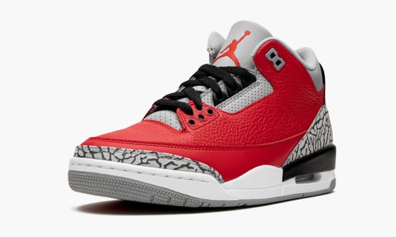 Nike Air Jordan 3 Retro 'Red Cement/Unite' Skor Herr Röda Grå Svarta | 682-OTZJKU