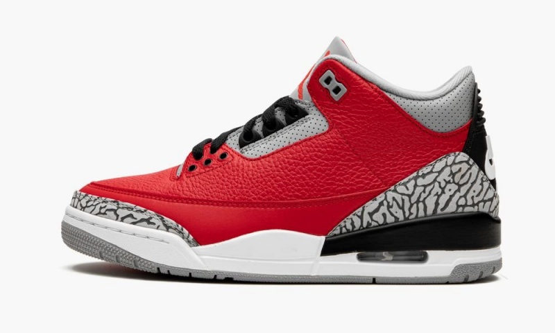 Nike Air Jordan 3 Retro \'Red Cement/Unite\' Skor Herr Röda Grå Svarta | 682-OTZJKU