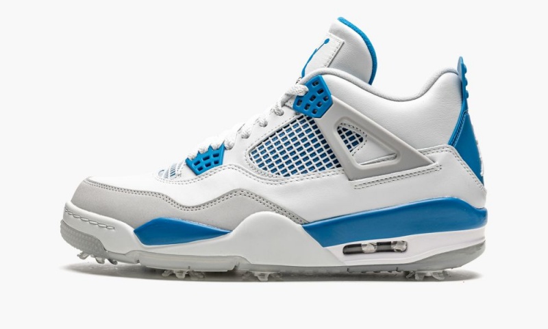 Nike Air Jordan 4 Golf \'Military Blue\' Skor Herr Vita Blå | 827-ZTJCAW